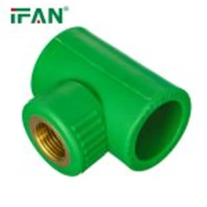Green PPR Brass Male Tee Fitting 4 Green PPR Brass Male Tee Fitting 4
